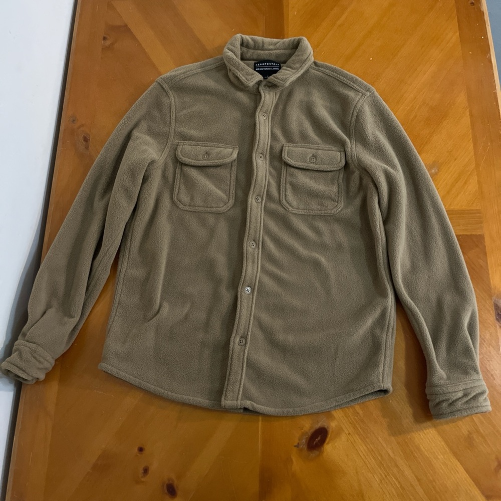 Tan small flannel Aeropostale